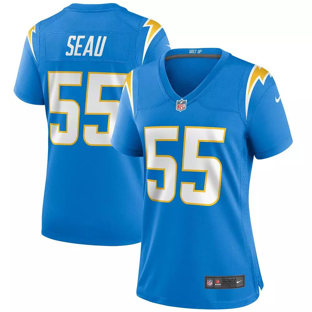 Women's Nike Junior Seau Powder Blue Los Angeles Chargers Game Retired Player Jersey, Size: XL, Light Product Image