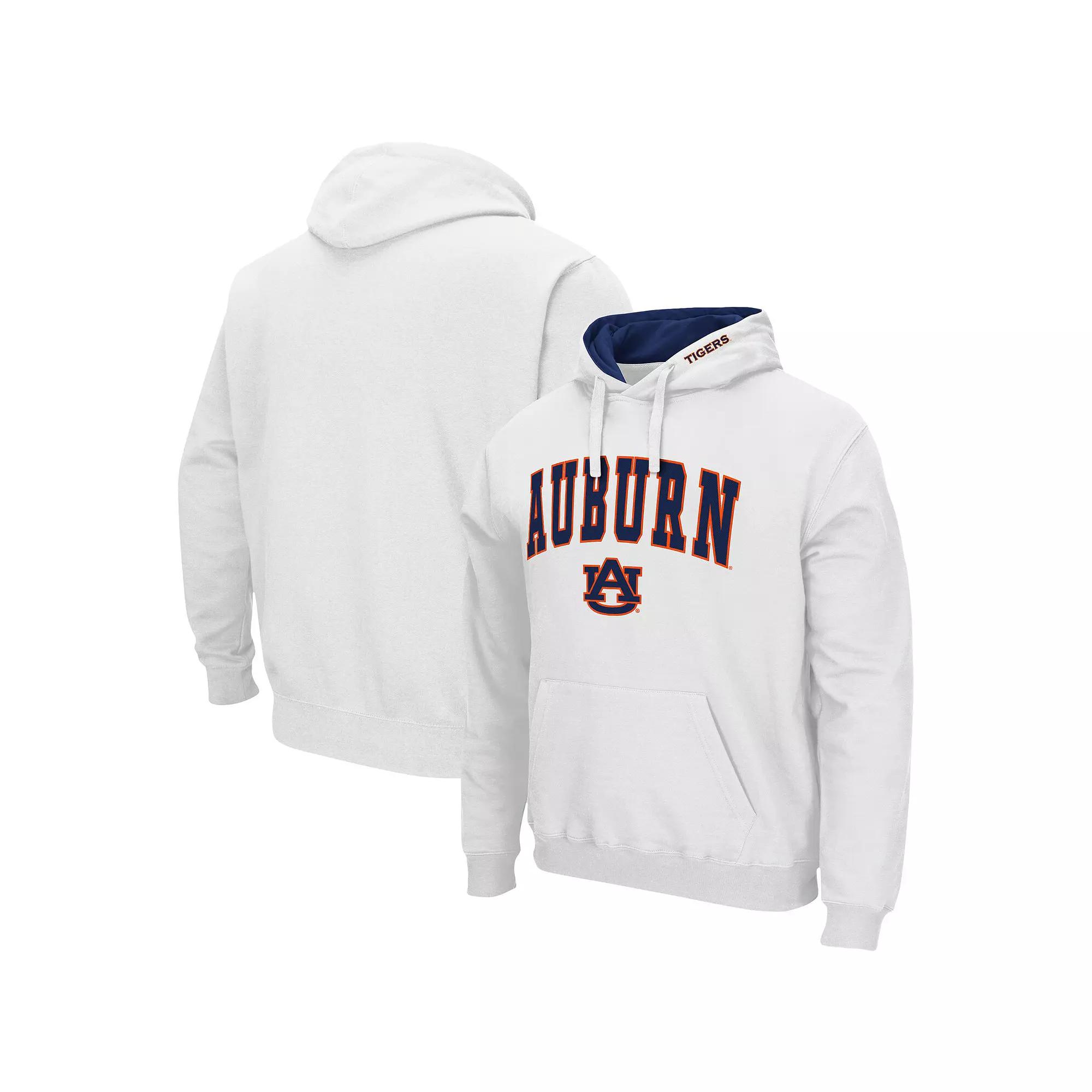 Men's Colosseum White Auburn Tigers Arch & Logo 3.0 Pullover Hoodie,  Product Image