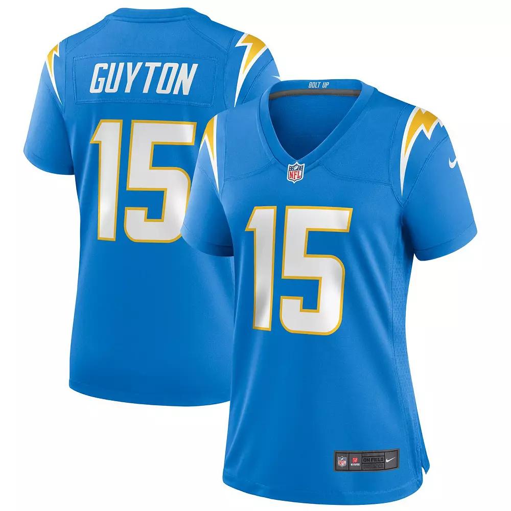 Women's Nike Jalen Guyton Powder Blue Los Angeles Chargers Game Player Jersey, Size: Medium, Light Product Image