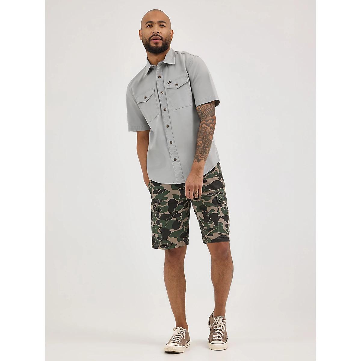 Men's Stretch Ripstop Cargo Short in Caviar Product Image