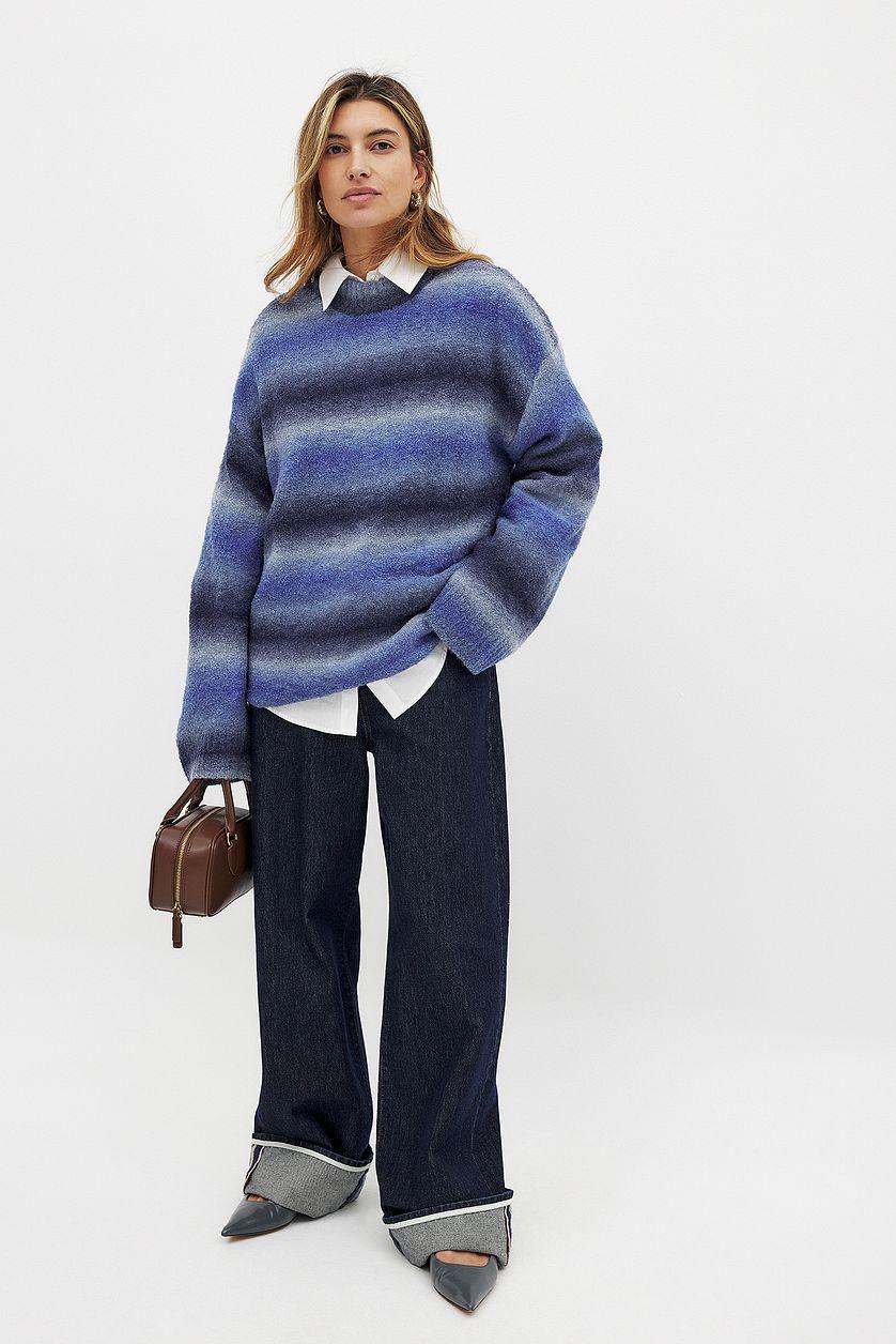 Ombre Knitted Oversized Sweater Product Image