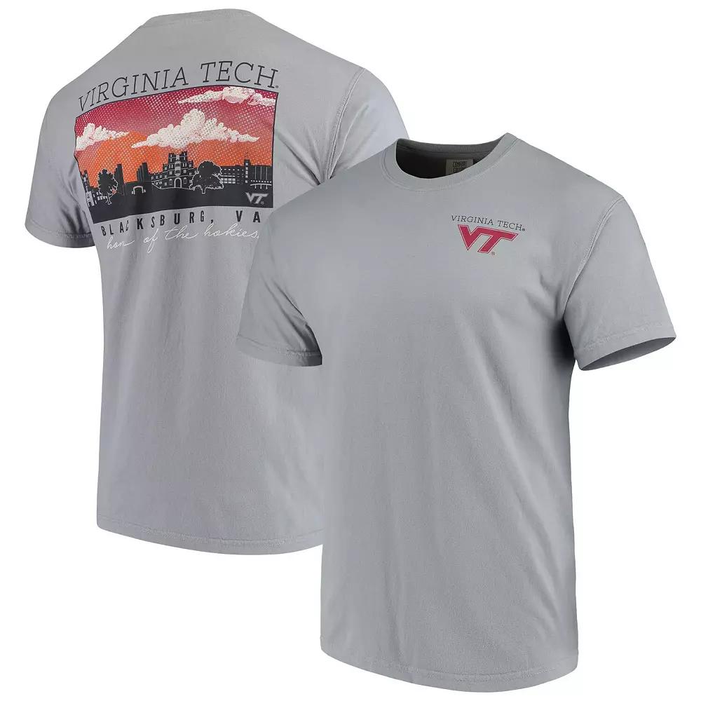 Men's Gray Virginia Tech Hokies Team Comfort Colors Campus Scenery T-Shirt, Size: XL, Grey Product Image