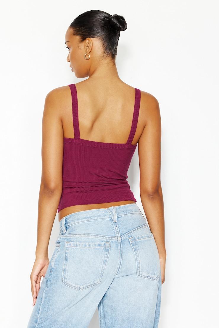 Open Neck Ribbed Cami Top Product Image