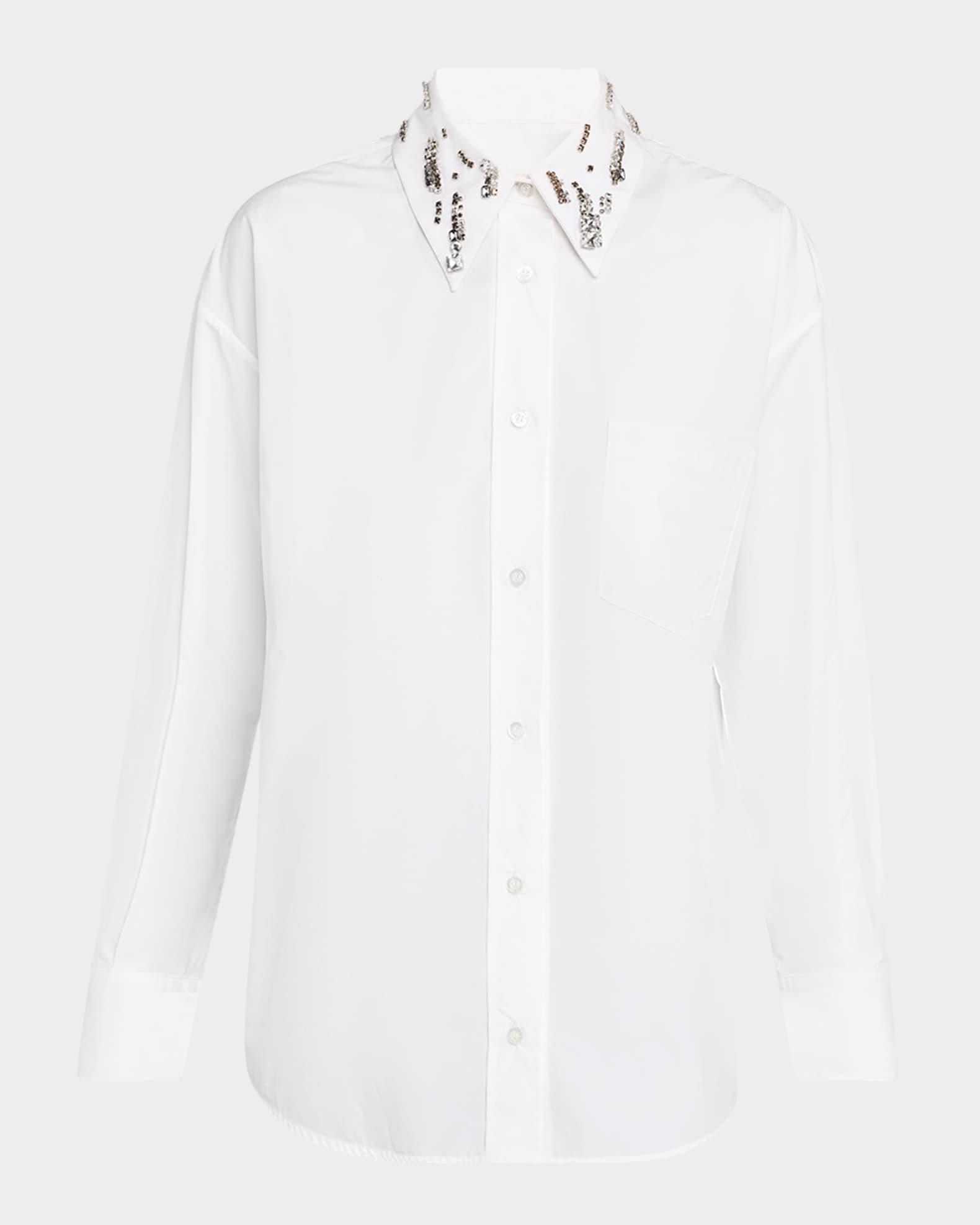Crystal-Embellished Cotton Shirt Product Image