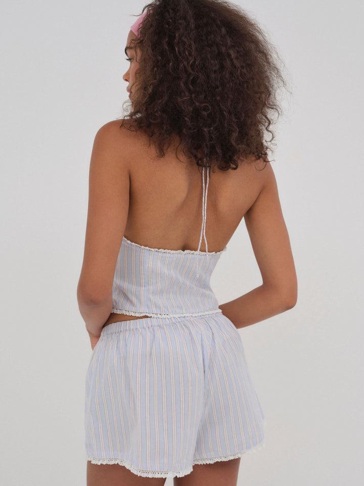 Lakeside Stripe Short — Blue Product Image