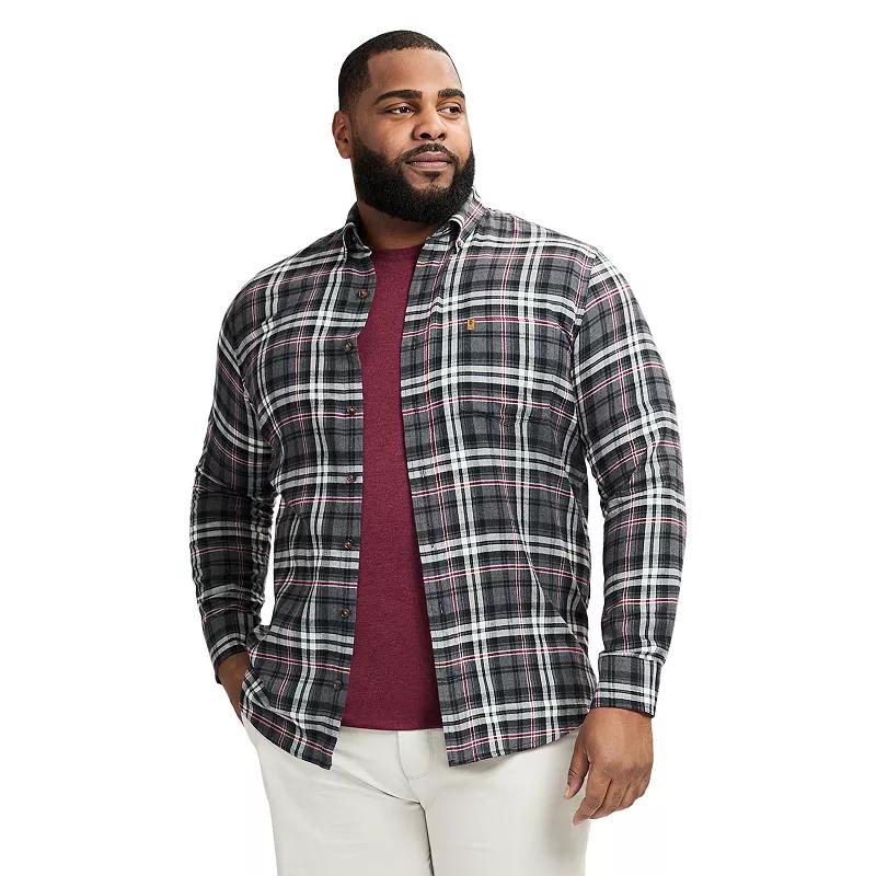 Big & Tall IZOD Stratton Flannel Long Sleeve Button Down Shirt, Men's,  Product Image