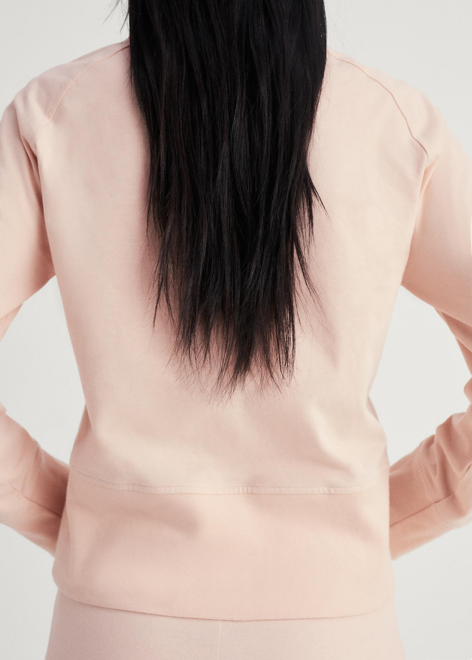 Cotton sweatshirt with soft finish - Women | MANGO USA Product Image