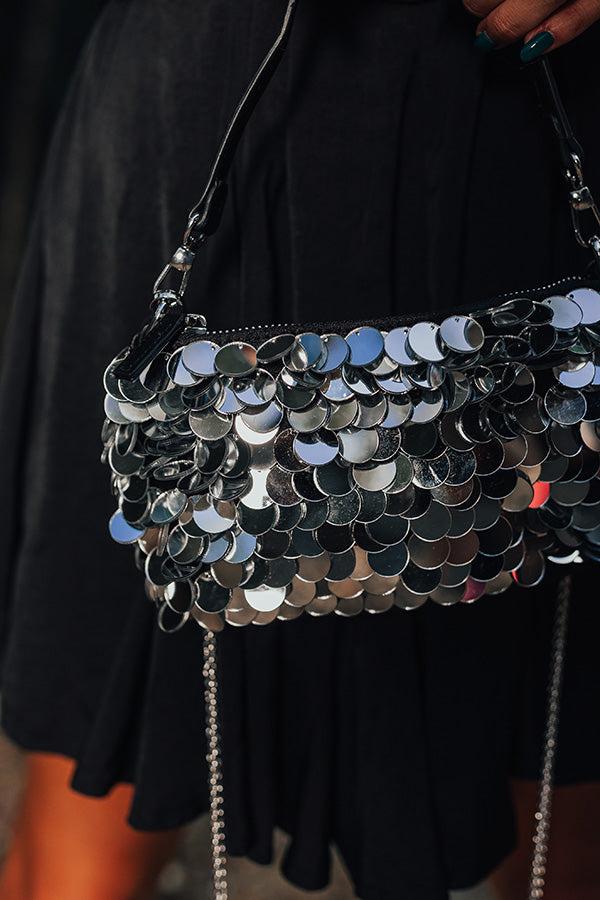 Bring The Sparkle Sequin Purse In Silver Product Image