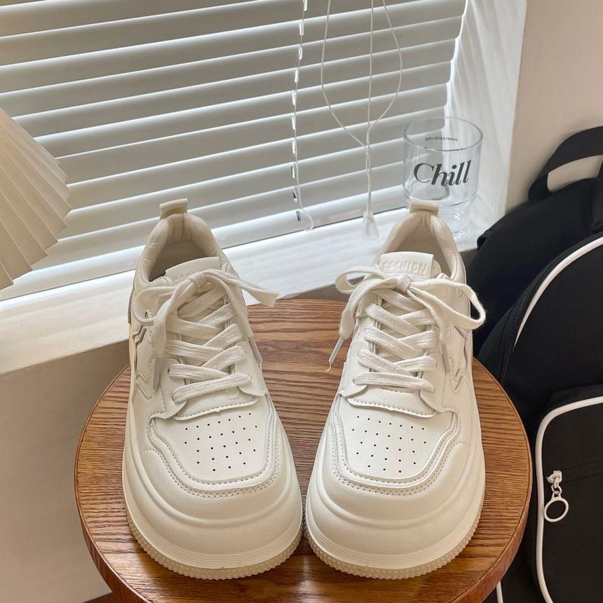 Star Applique Platform Sneakers Product Image