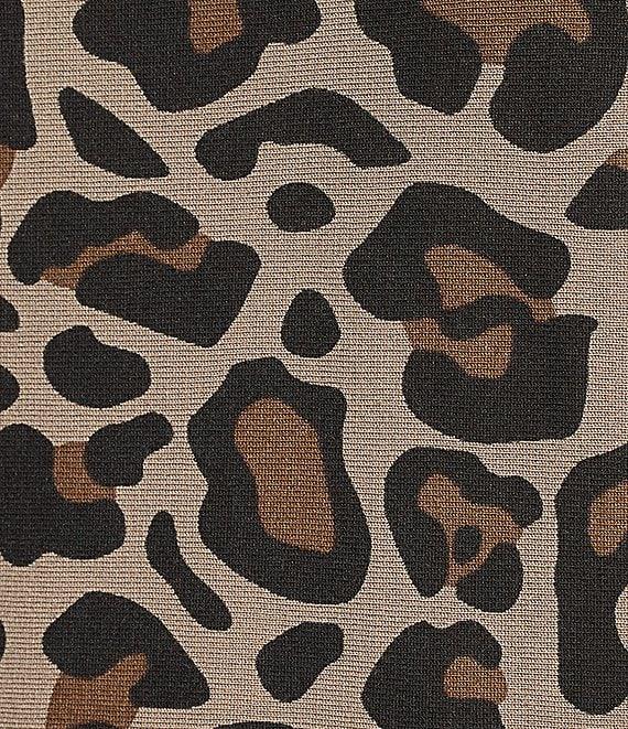 Investments Plus Size Leopard Long Sleeve Boat Neck Pullover Sweater Product Image