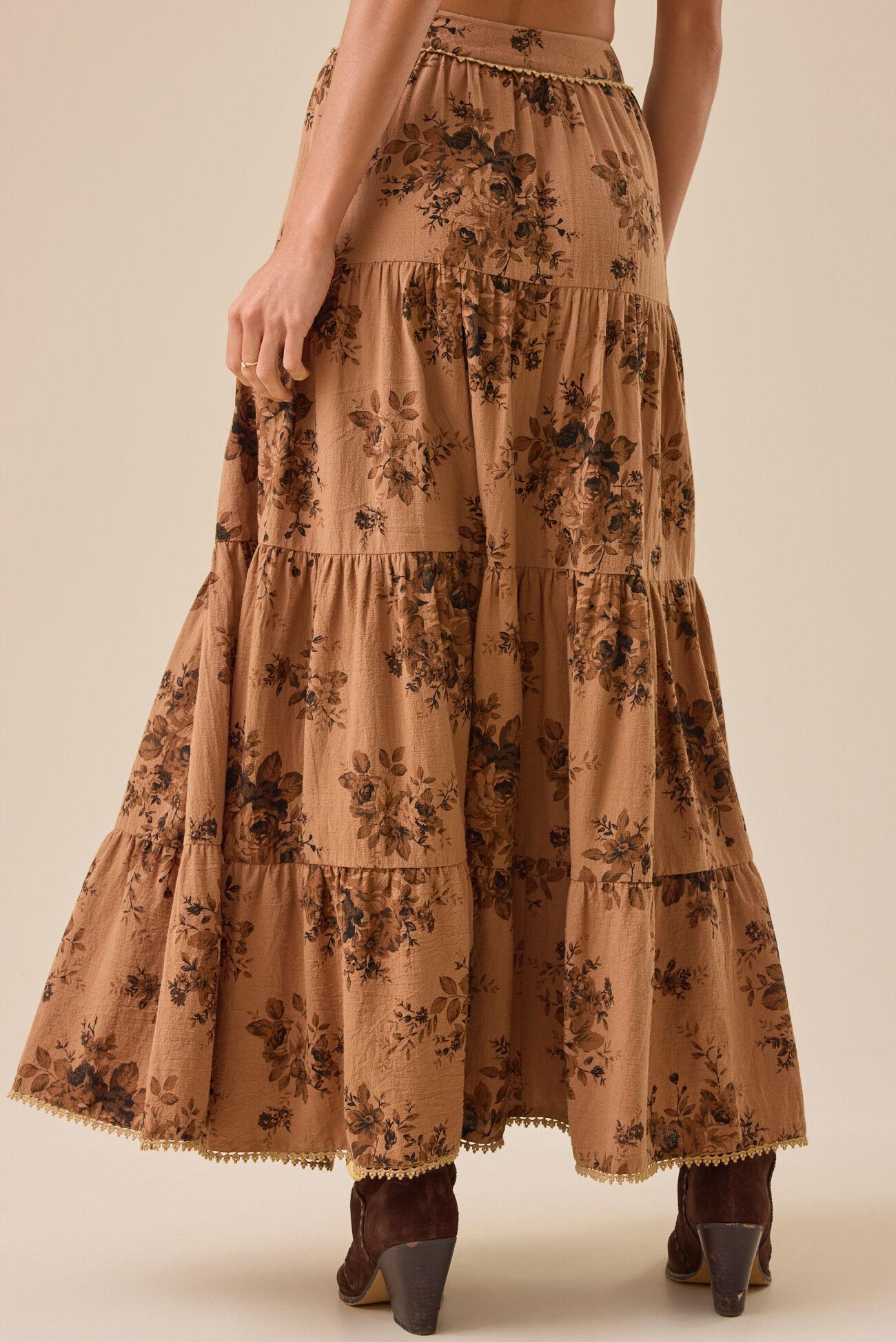 Matilda Floral Tier Midi Skirt Product Image