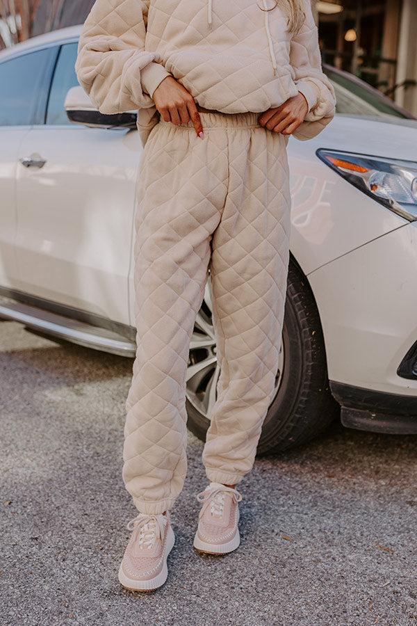 Hustling Hard Quilted Joggers Product Image