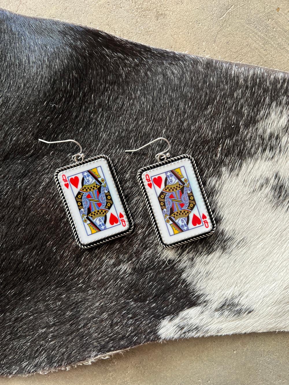 Queen of Hearts Dangle Earrings Product Image