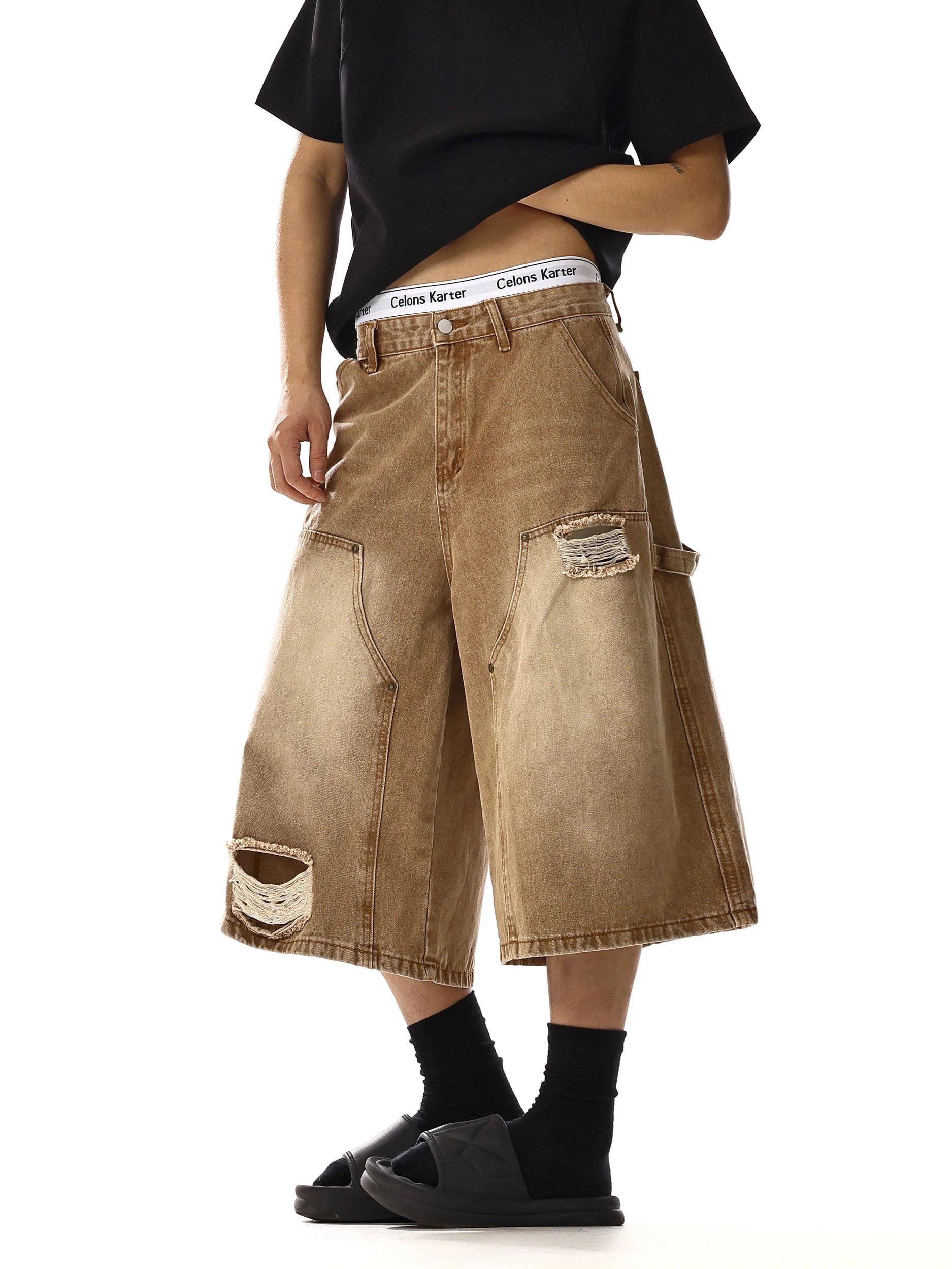 RT No. 18118 DISTRESSED WORKWEAR SHORTS Product Image