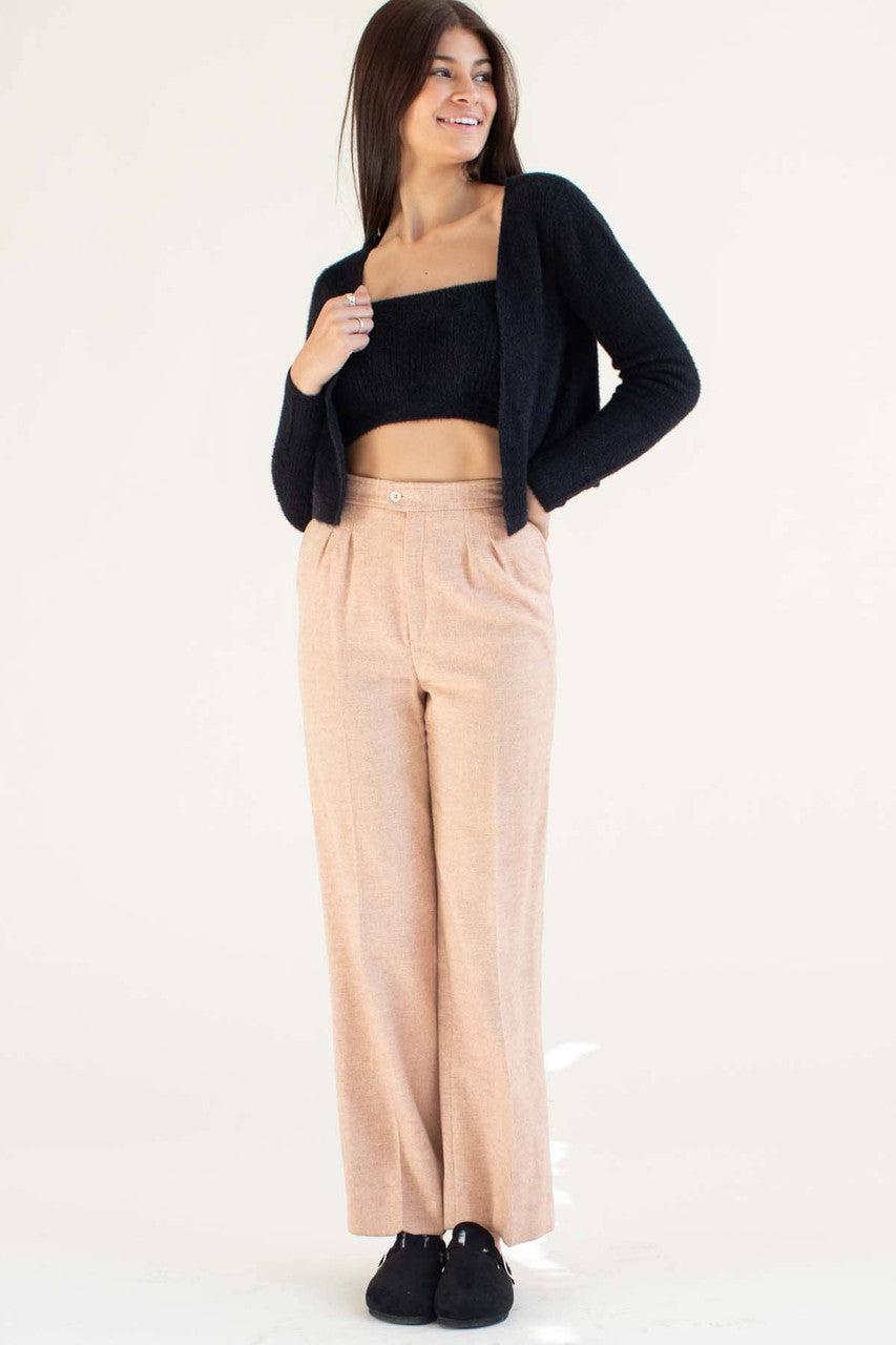 Black Eyelash Cardigan & Tank Set Product Image