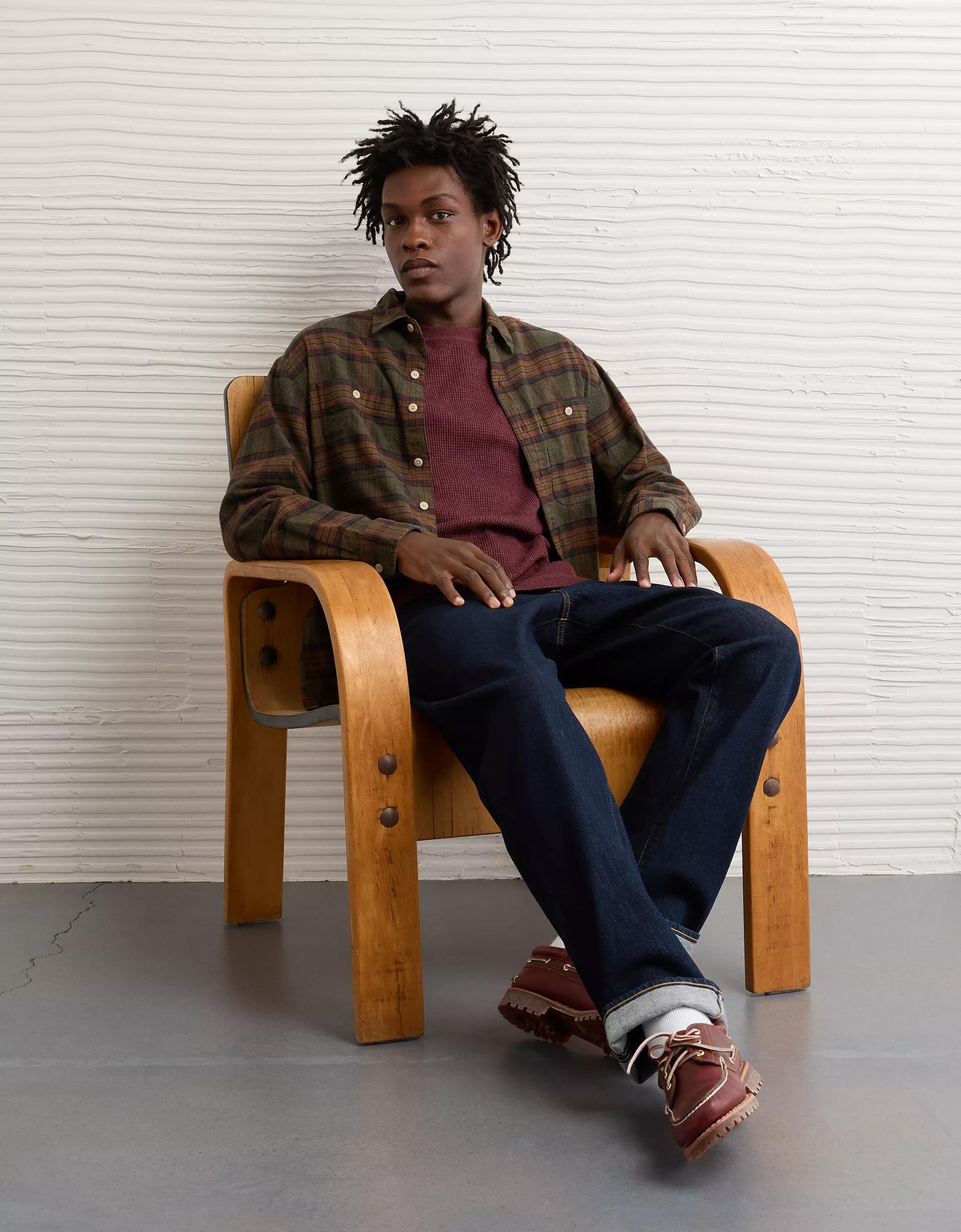AE Relaxed Fit Everyday Flannel Shirt Product Image