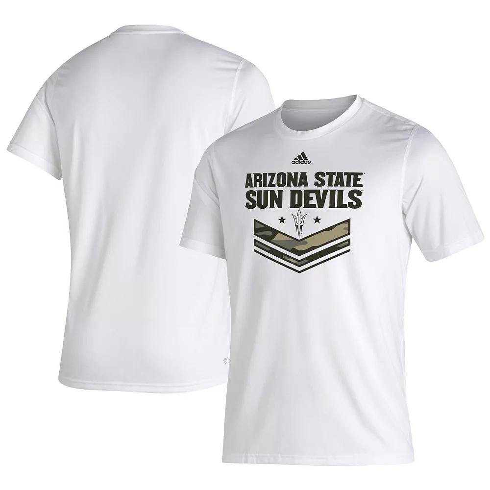 Men's adidas White Arizona State Sun Devils Military Appreciation Creator T-Shirt, Size: Medium Product Image