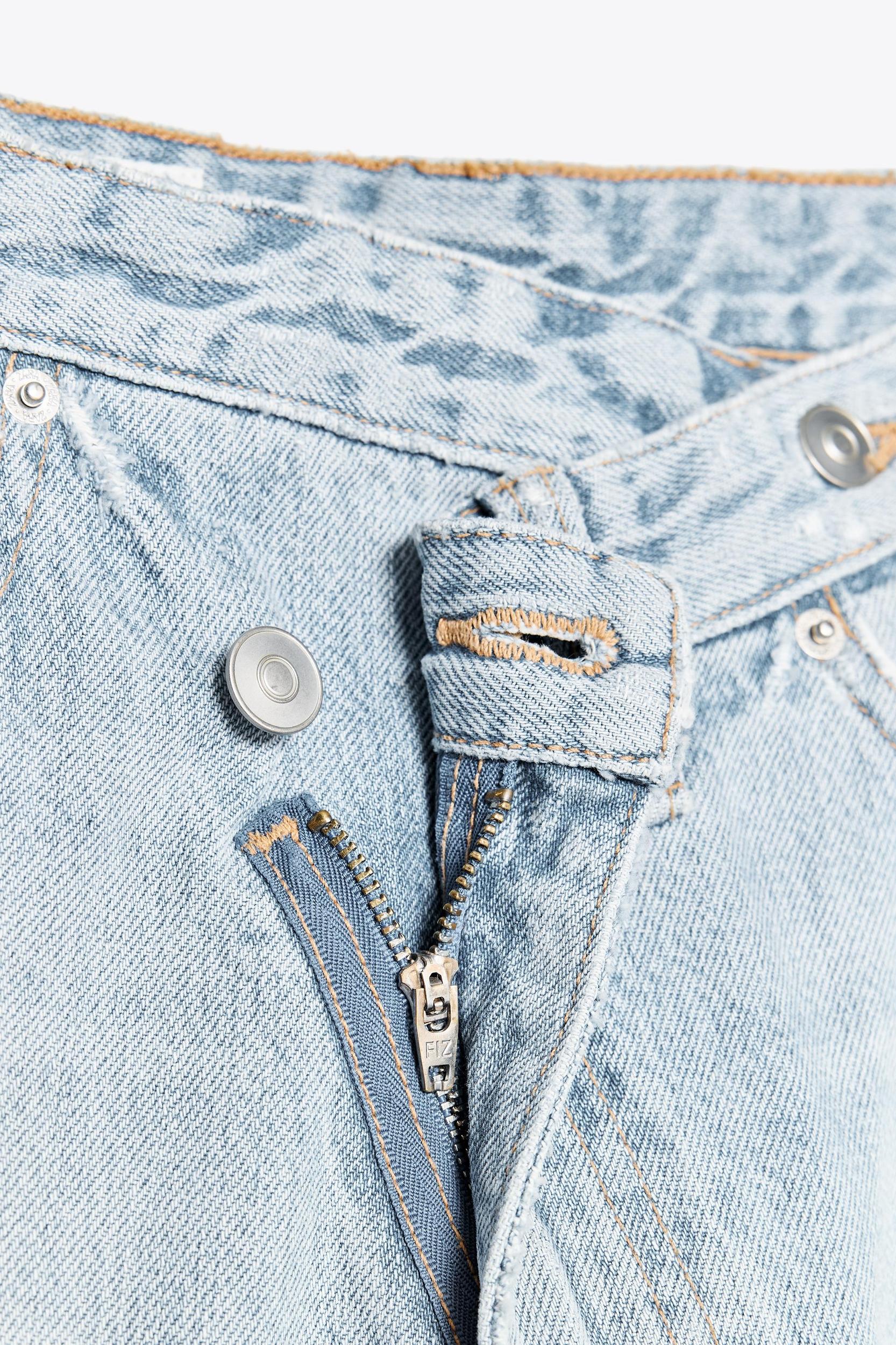 TRF HIGH-WAIST WIDE LEG CROSSOVER JEANS Product Image