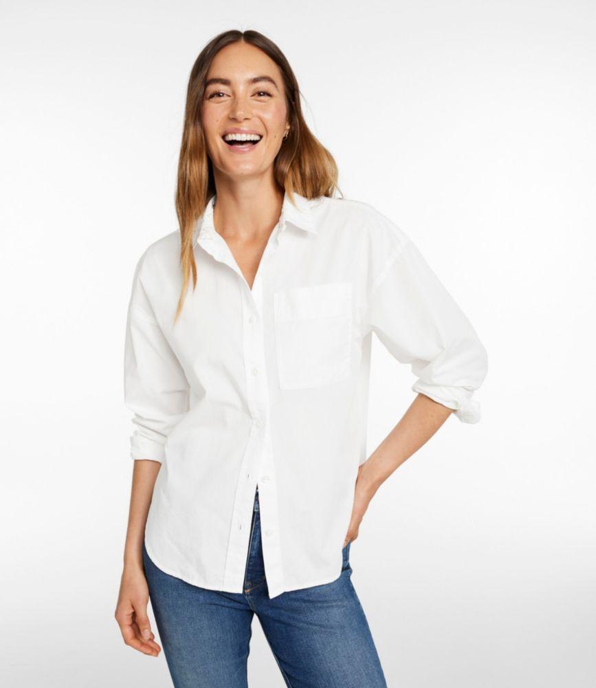 Women's Signature Premium Essential Poplin Shirt, Long-Sleeve Product Image