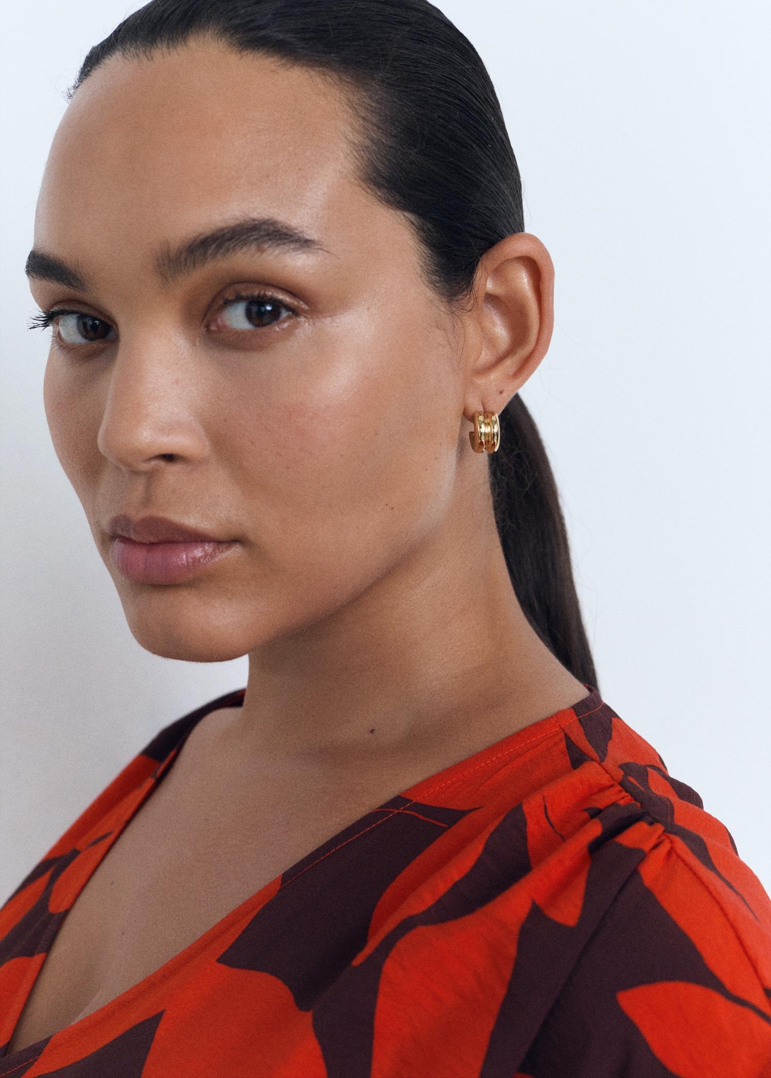 Long printed dress - Women | MANGO USA Product Image