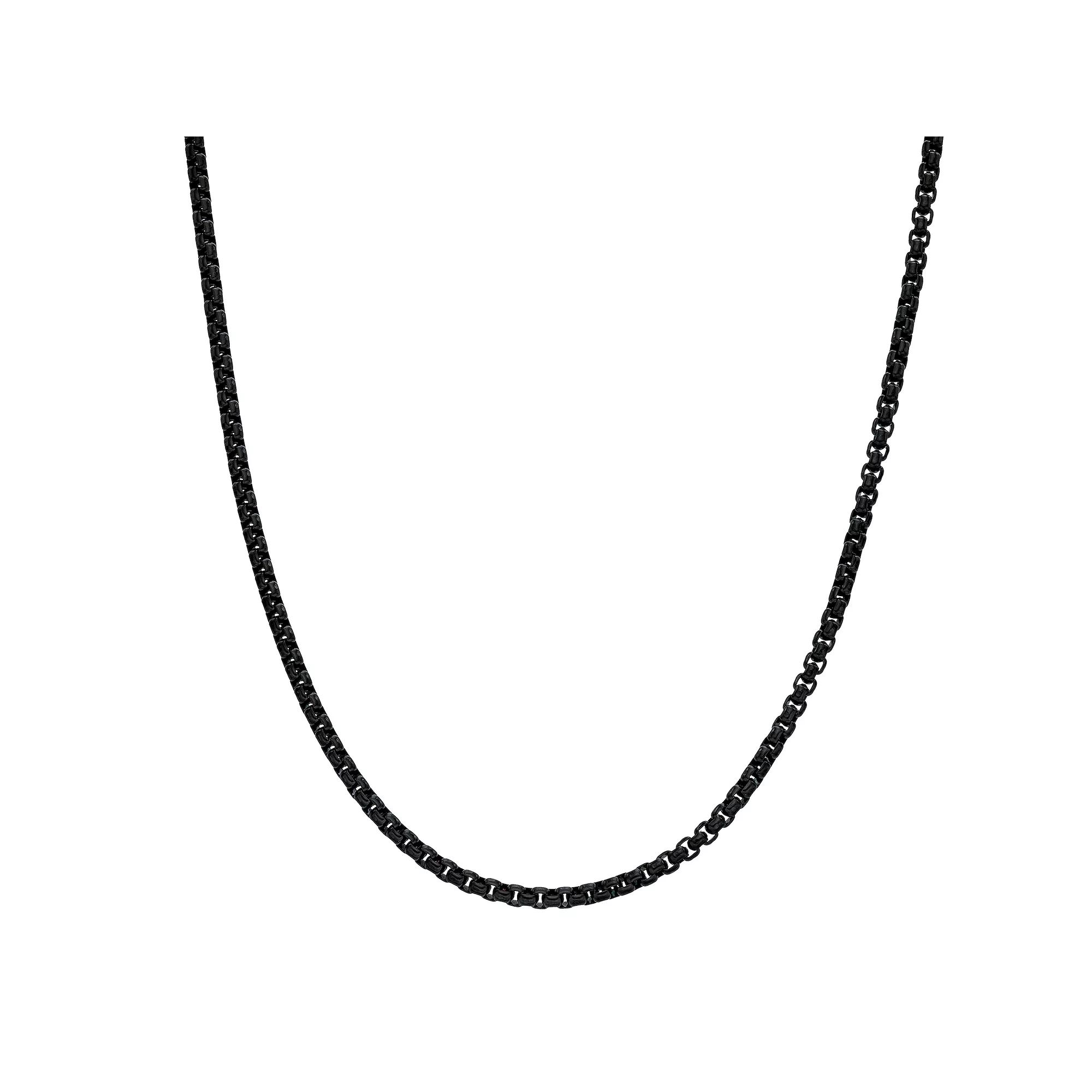 Men's LYNX Stainless Steel 3.5 mm Box Chain Necklace,  Product Image