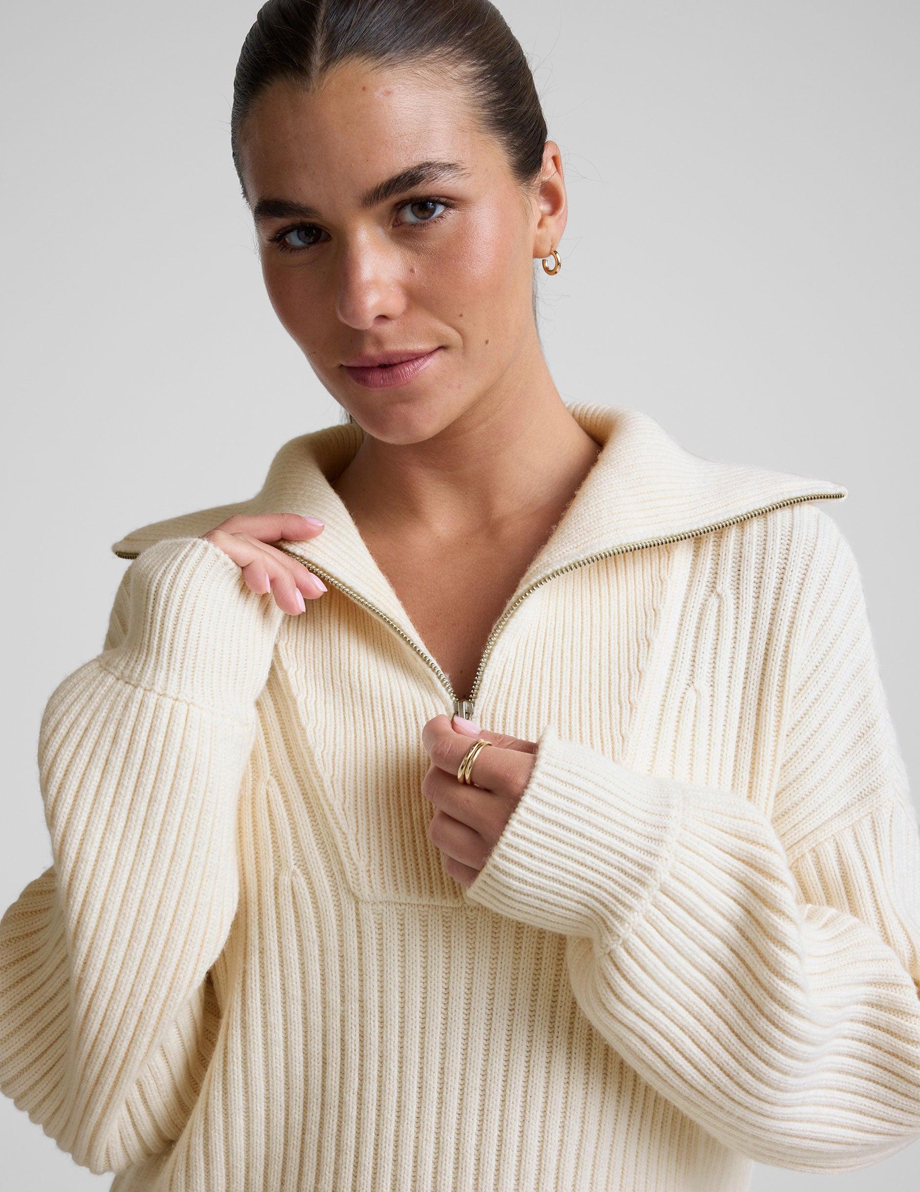 Wool Blend Collared Pullover Product Image