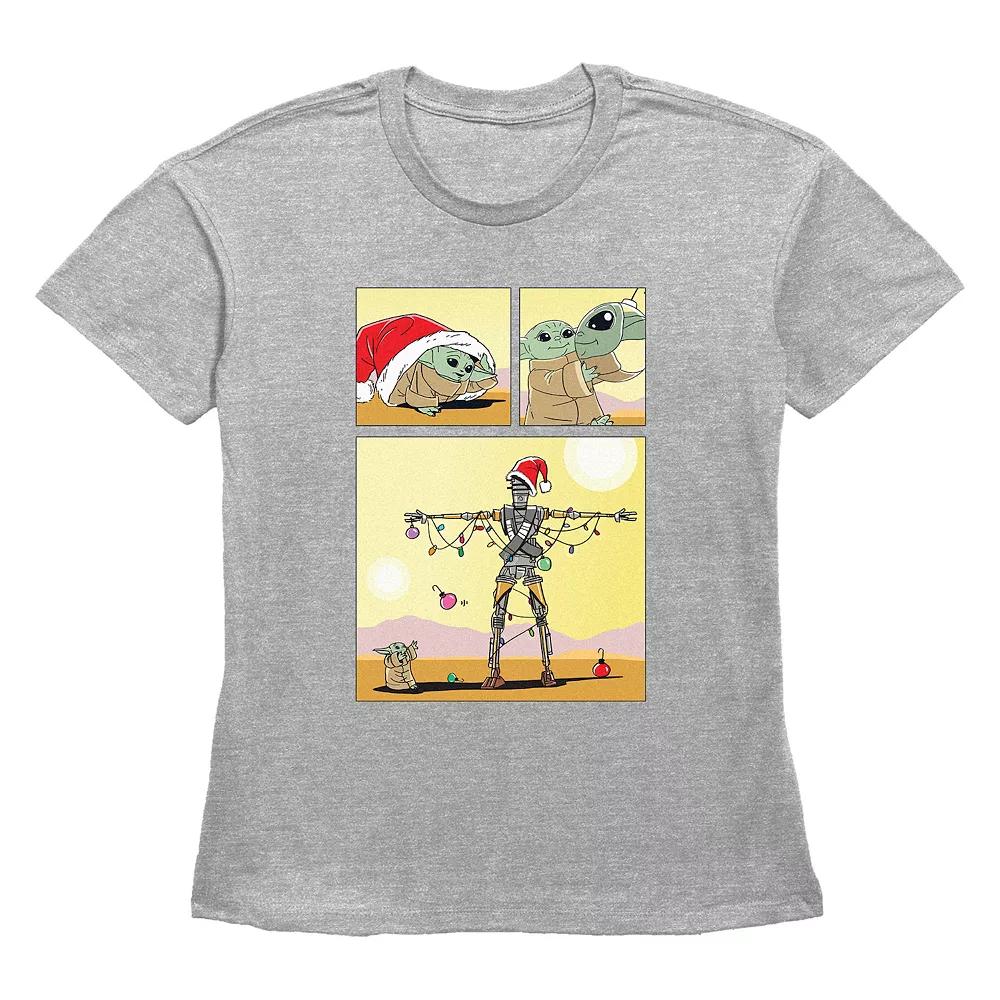 Women's Star Wars The Mandalorian The Child Christmas Robot Graphic Tee,  Product Image