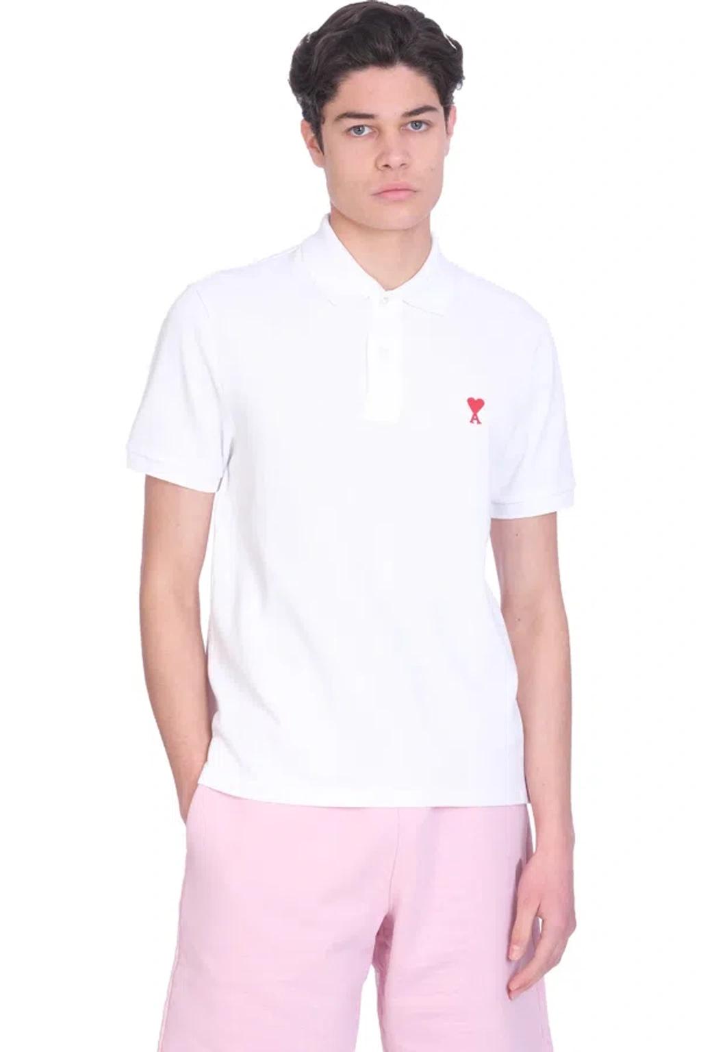 White Cotton Ami de Coeur Polo Product Image