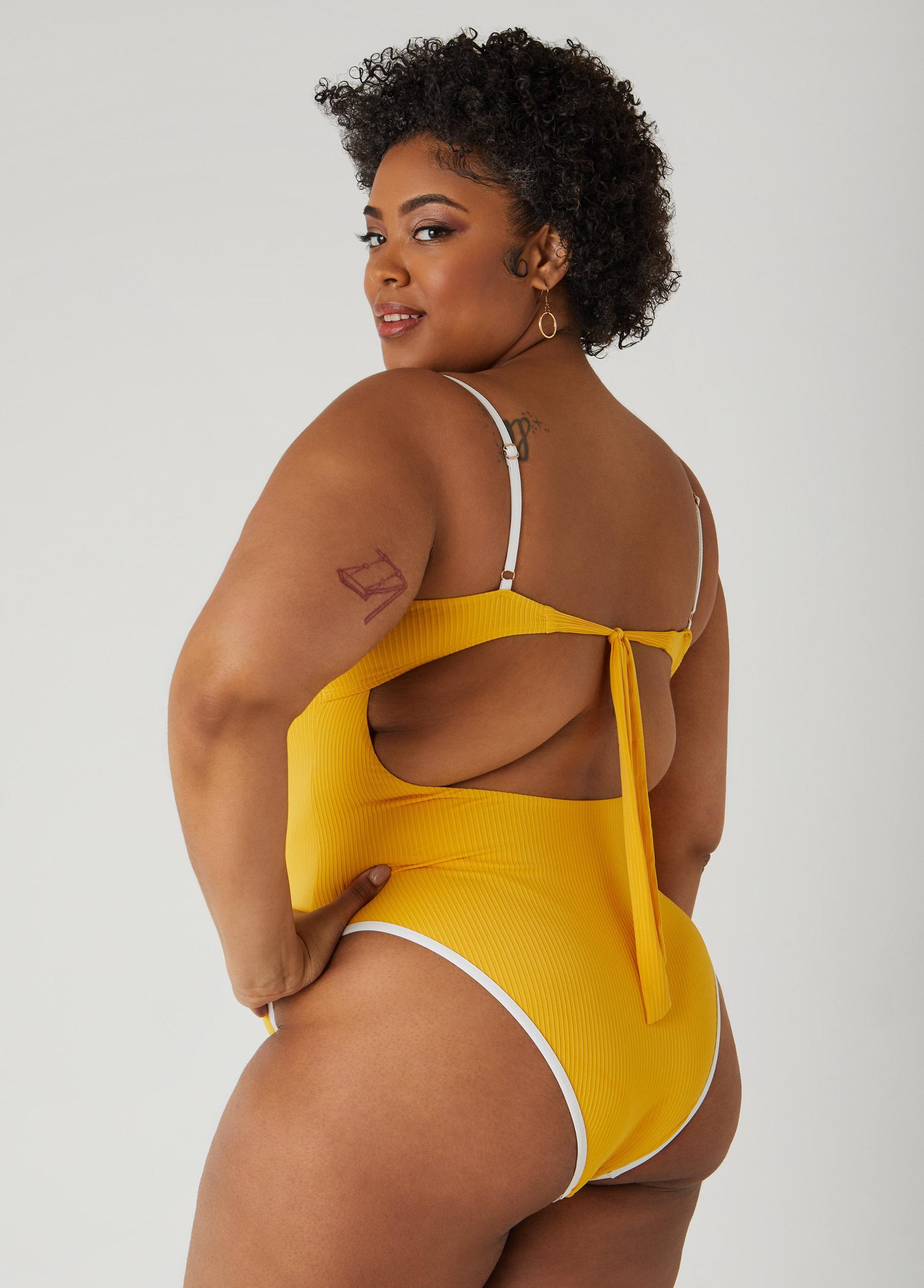 Bebe Ribbed Swimsuit Product Image