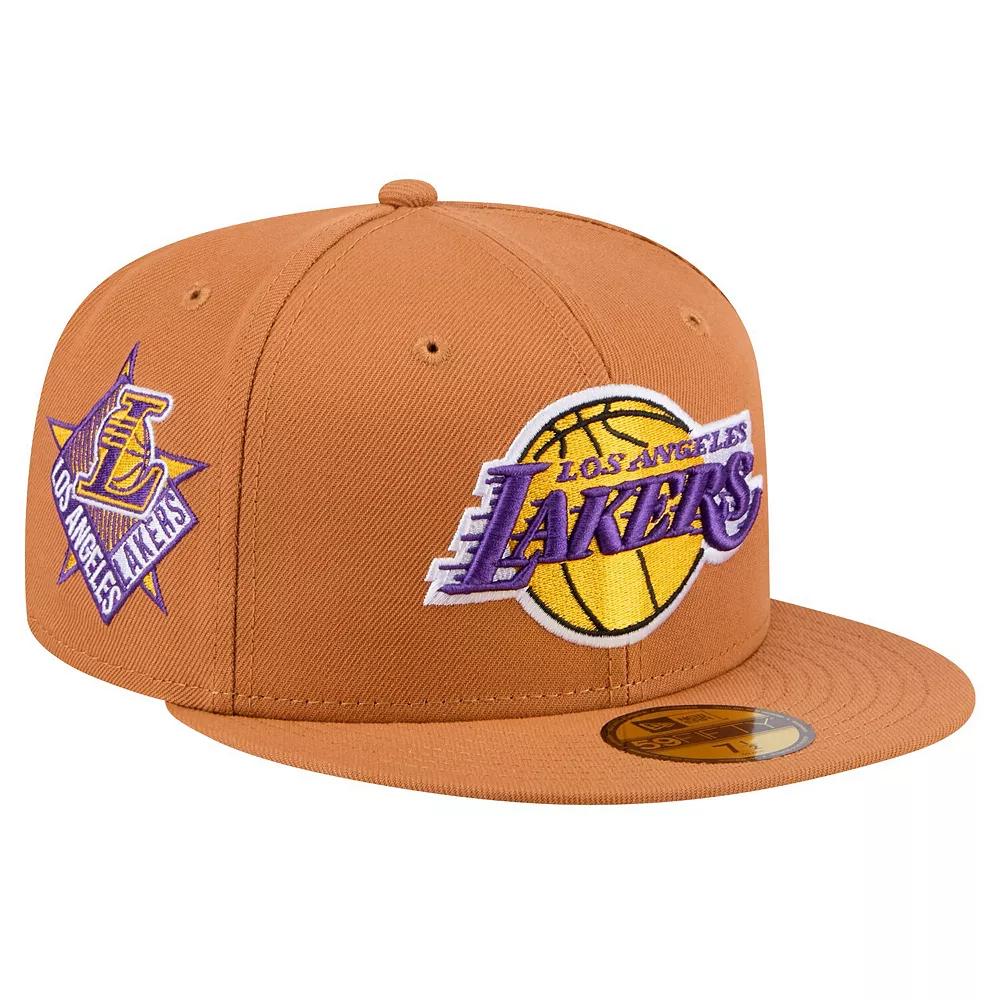 Men's New Era Tan Los Angeles Lakers Color Pack 59FIFTY Fitted Hat, Size: 7 1/8, Team Product Image