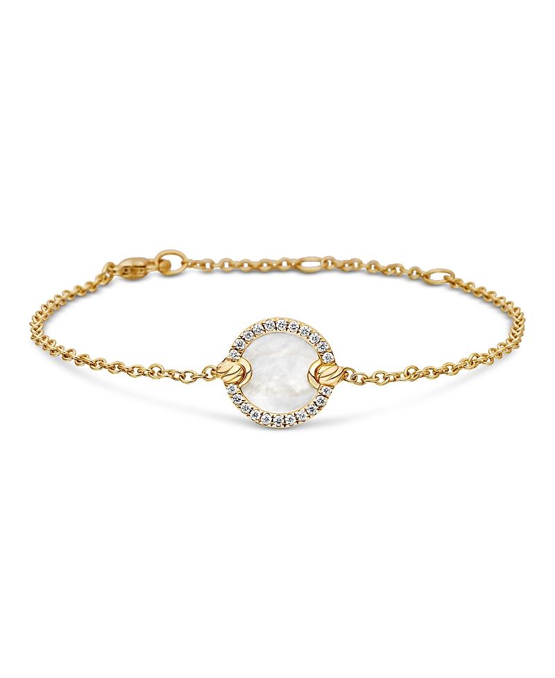 Womens Petite DY Elements Center Station Chain Bracelet in 18K Yellow Gold Product Image