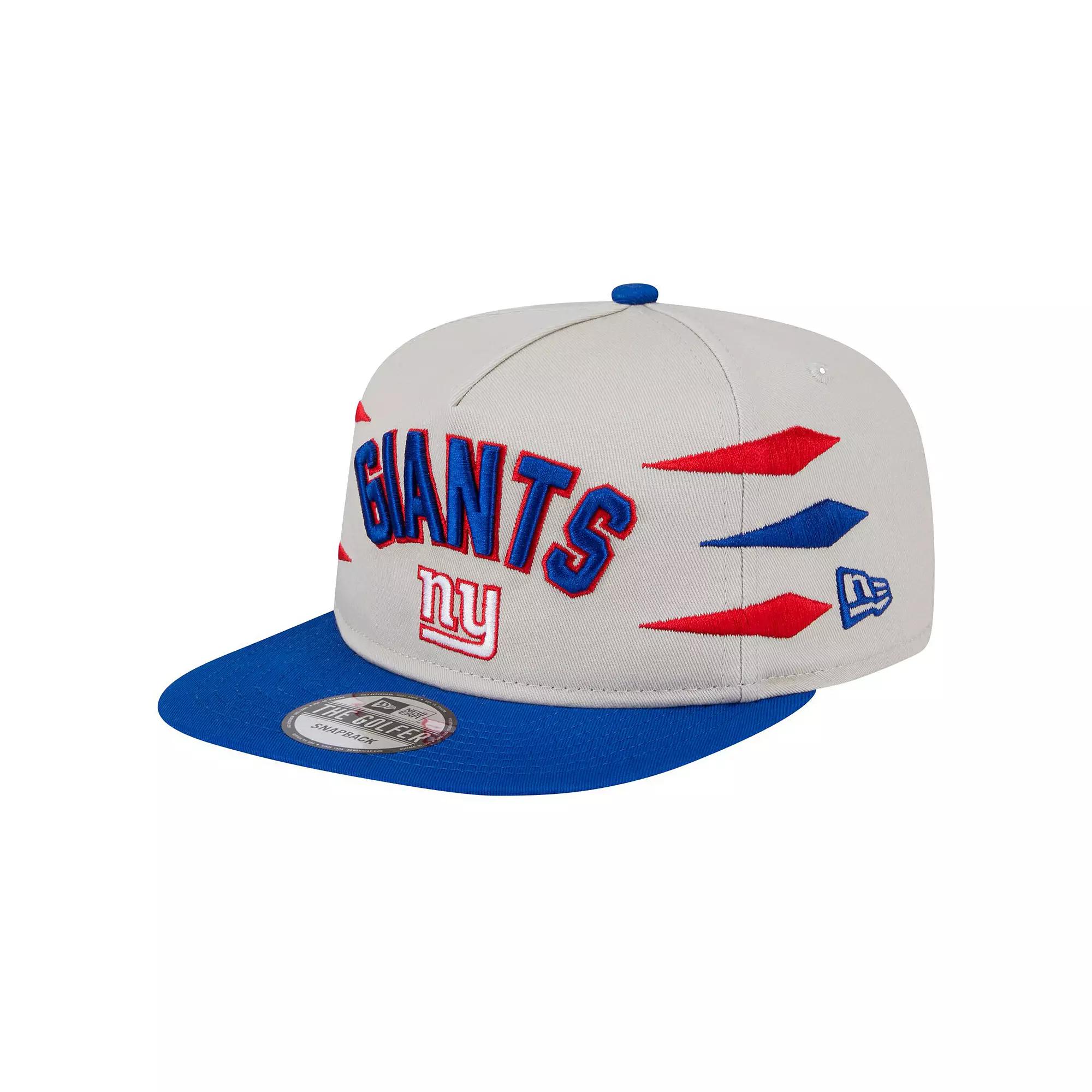 Men's New Era Stone/Royal New York Giants Athletic Golfer Snapback Hat, Team Product Image
