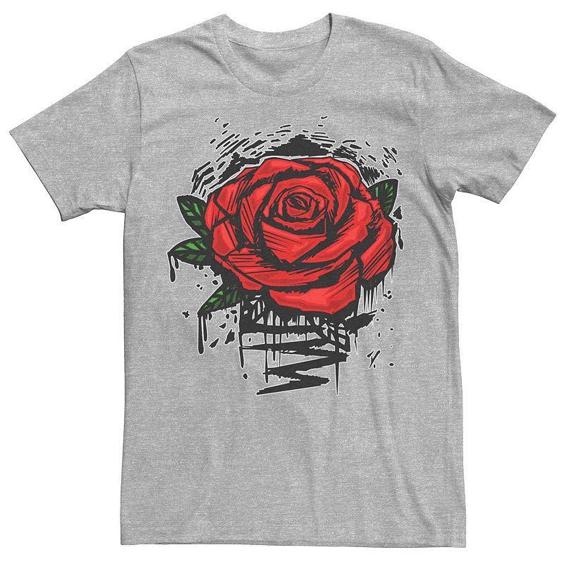 Men's Rugged Rose Drip Graphic Tee,  Product Image