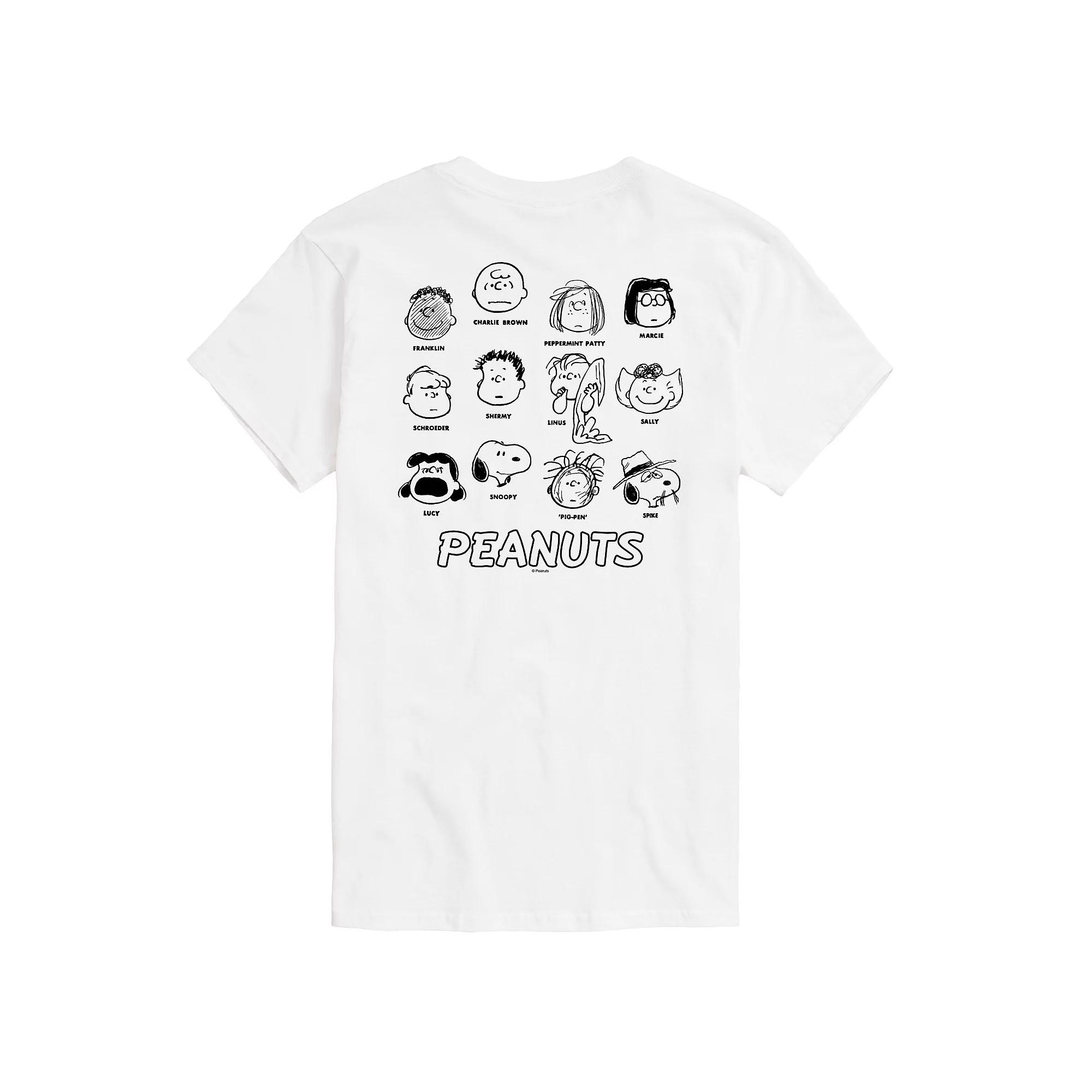 Big & Tall Peanuts Group Faces Graphic Tee, Men's,  Product Image