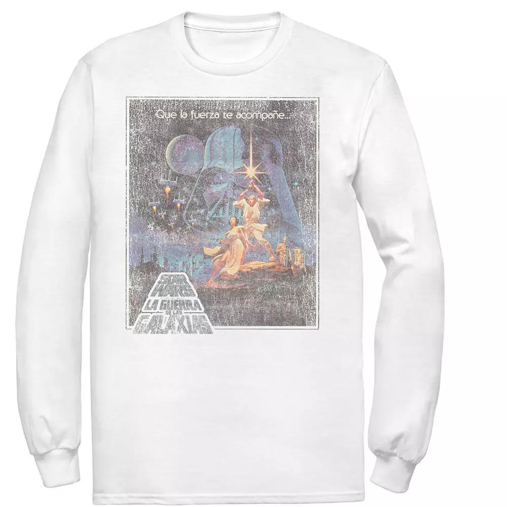 Men's Star Wars Faded VHS Cover Tee, Size: Small, White Product Image