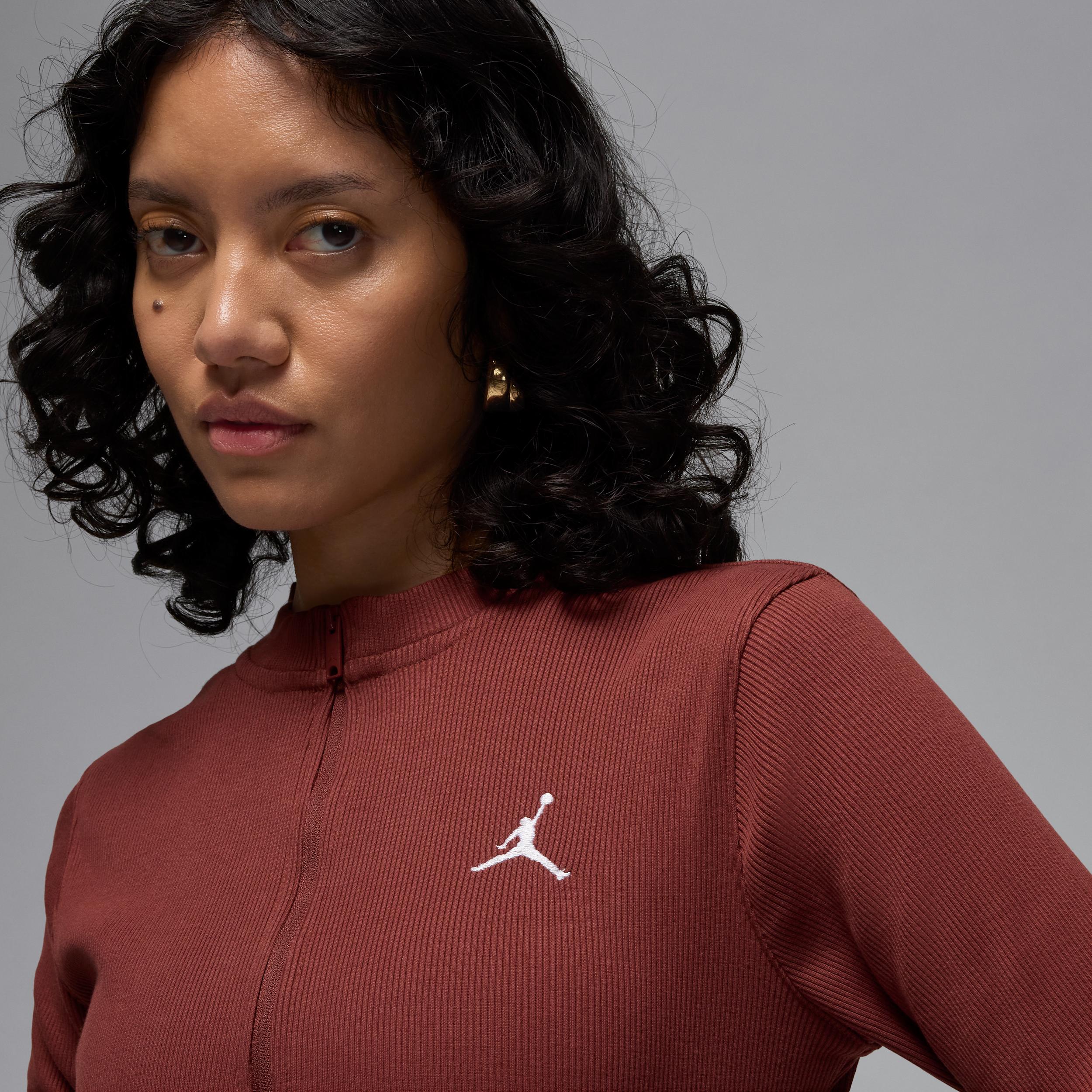 Womens Jordan 1/2-Zip Long-Sleeve Knit Dress | HF9477-010 Product Image