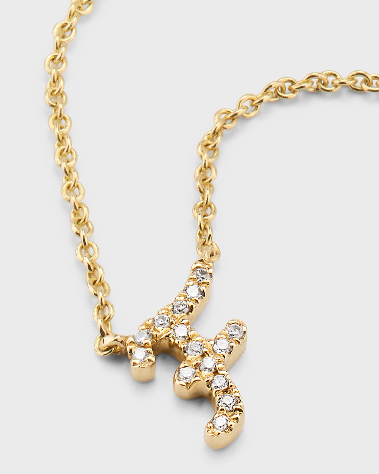 14k Diamond Pave Initial Necklace Product Image