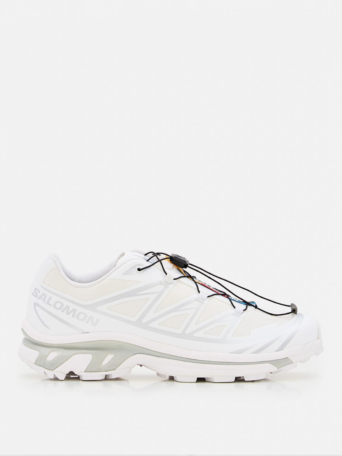 SALOMON Mens White White Silver Xt-6 Gtx Quick-lace Mesh Low-top Trainers Product Image