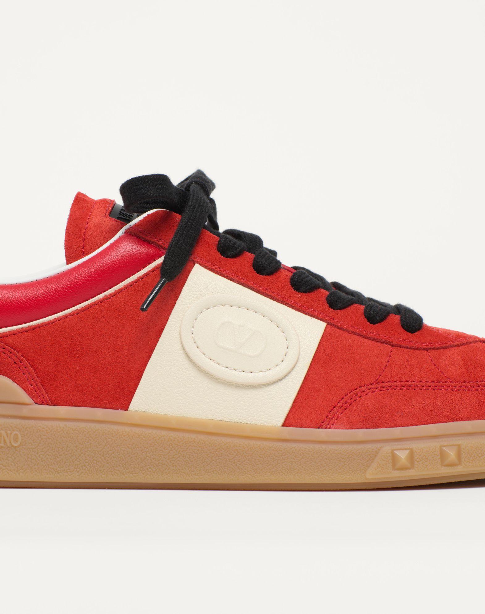 Upvillage Low Top Sneaker In Split Leather And Calfskin Nappa Leather Product Image