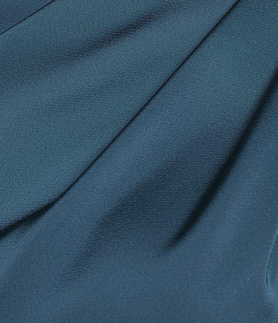 Donna Karan Charmeuse Sleeveless Draped Neck Blouse Product Image