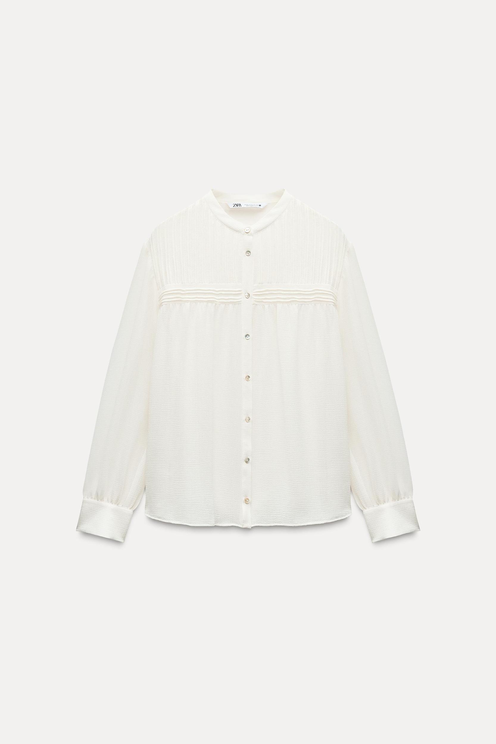 SEMI-SHEER PINTUCK SHIRT Product Image