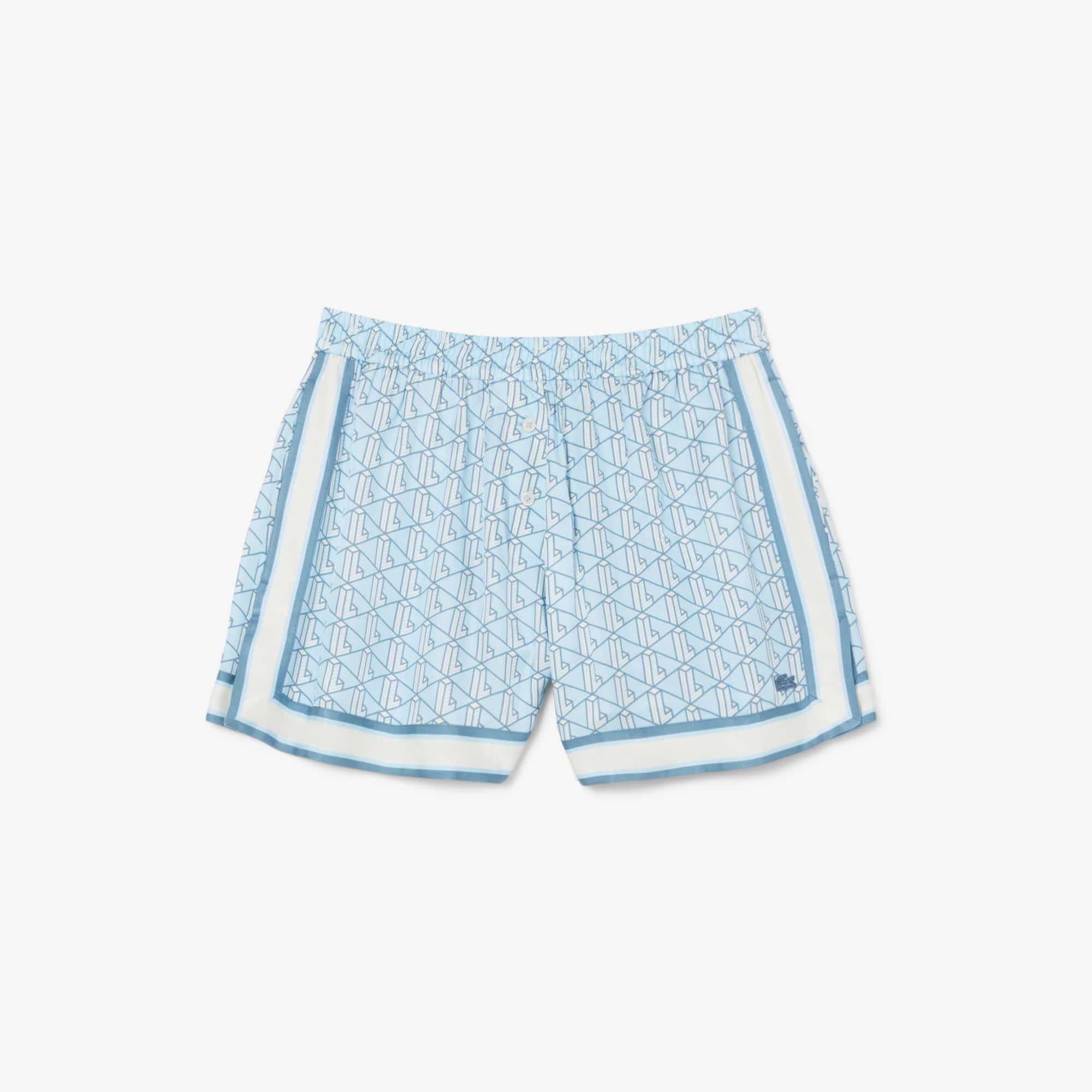 Fluid Monogram Print Shorts Product Image