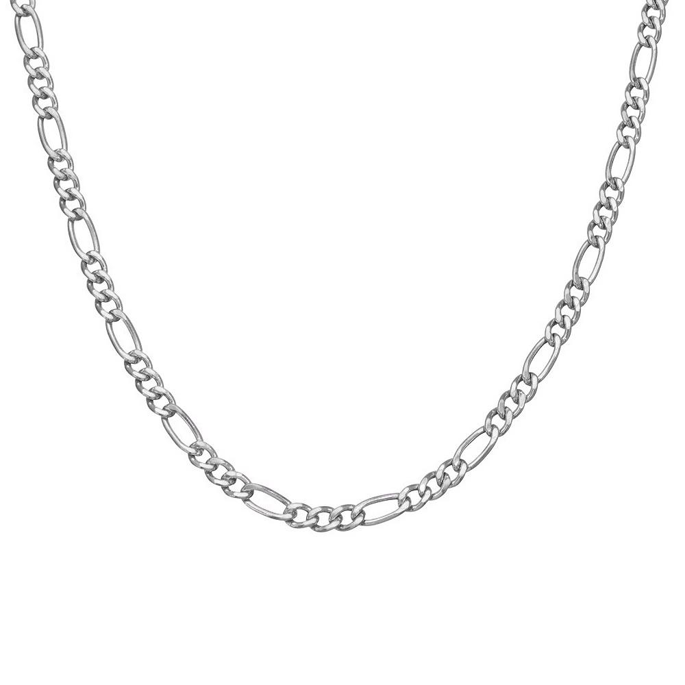 Giorgio di Vicenza Sterling Silver Men's Large Figaro Chain Necklace, Size: 24" Product Image