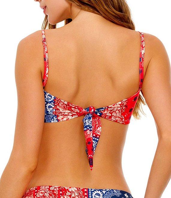 Agua Bendita Eda Atma Placement Print Side Tie Hipster Swim Bottom Product Image