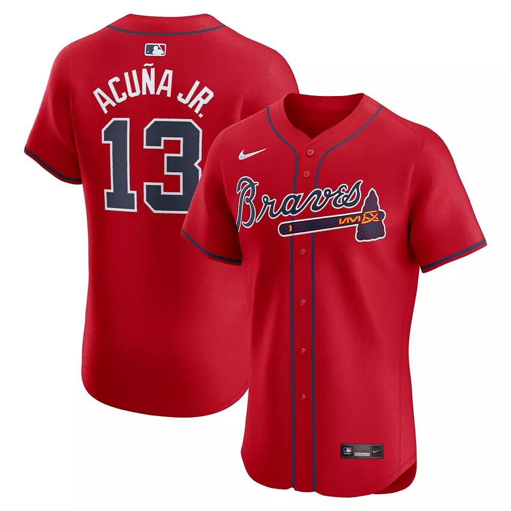 Men's Nike Ronald Acuña Jr. Red Atlanta Braves Alternate Elite Player Jersey,  Product Image