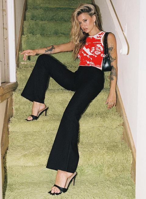 Kinkirk Flared Pants Black Petite Product Image