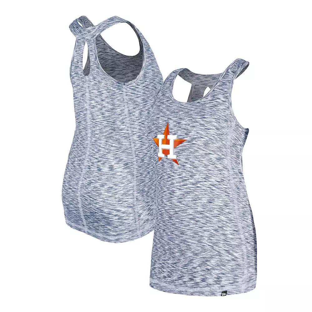 Women's New Era Navy Houston Astros Space Dye Keyhole Back Tank Top,  Product Image