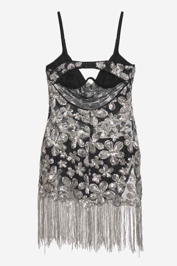 Colette Mini Dress — Silver Product Image
