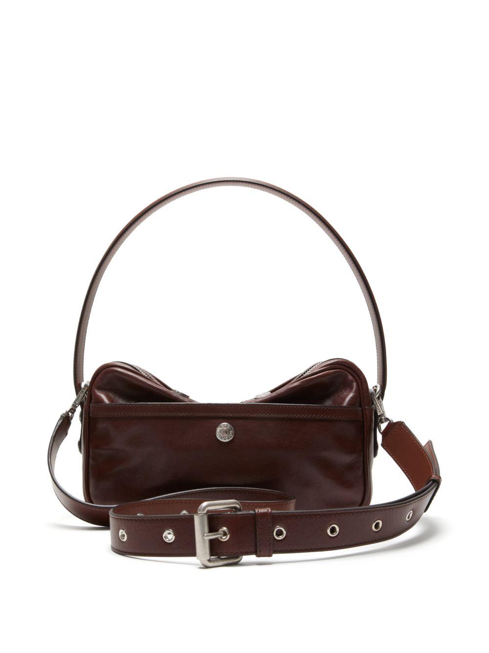 Camero Party buckle zip leather shoulder bag Product Image