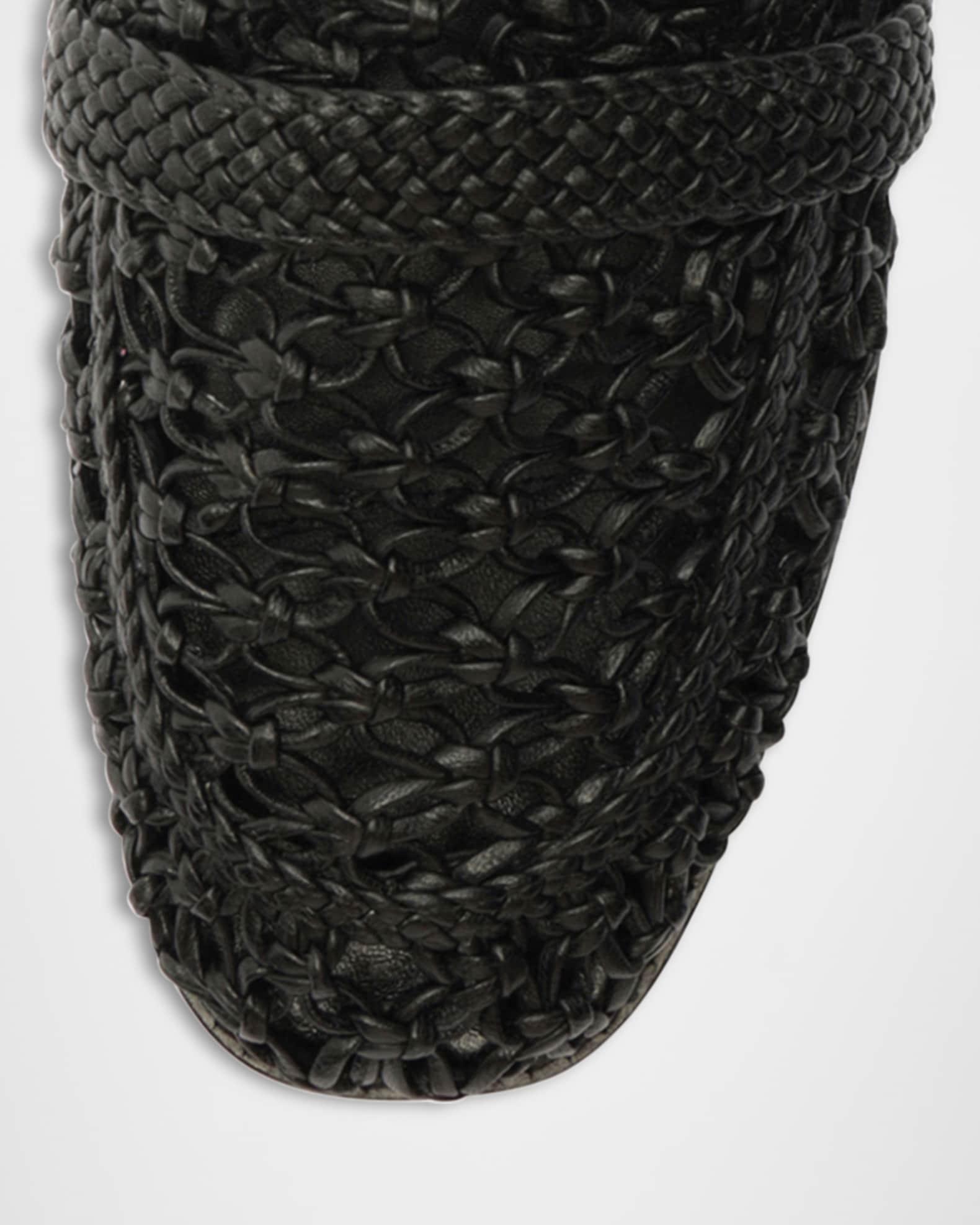 Jane Woven Leather Loafers Product Image